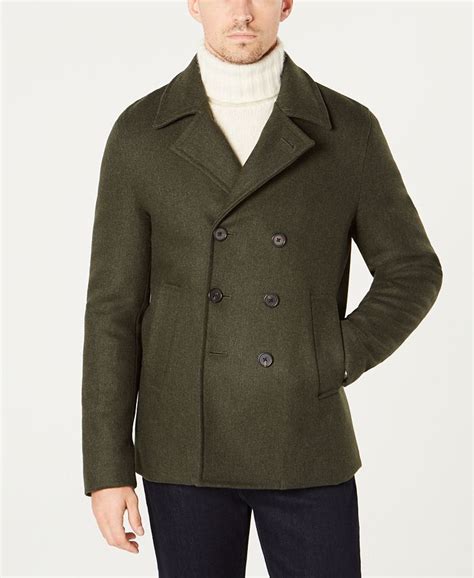 michael kors mens peacoat macy's|Michael Kors peacoat.